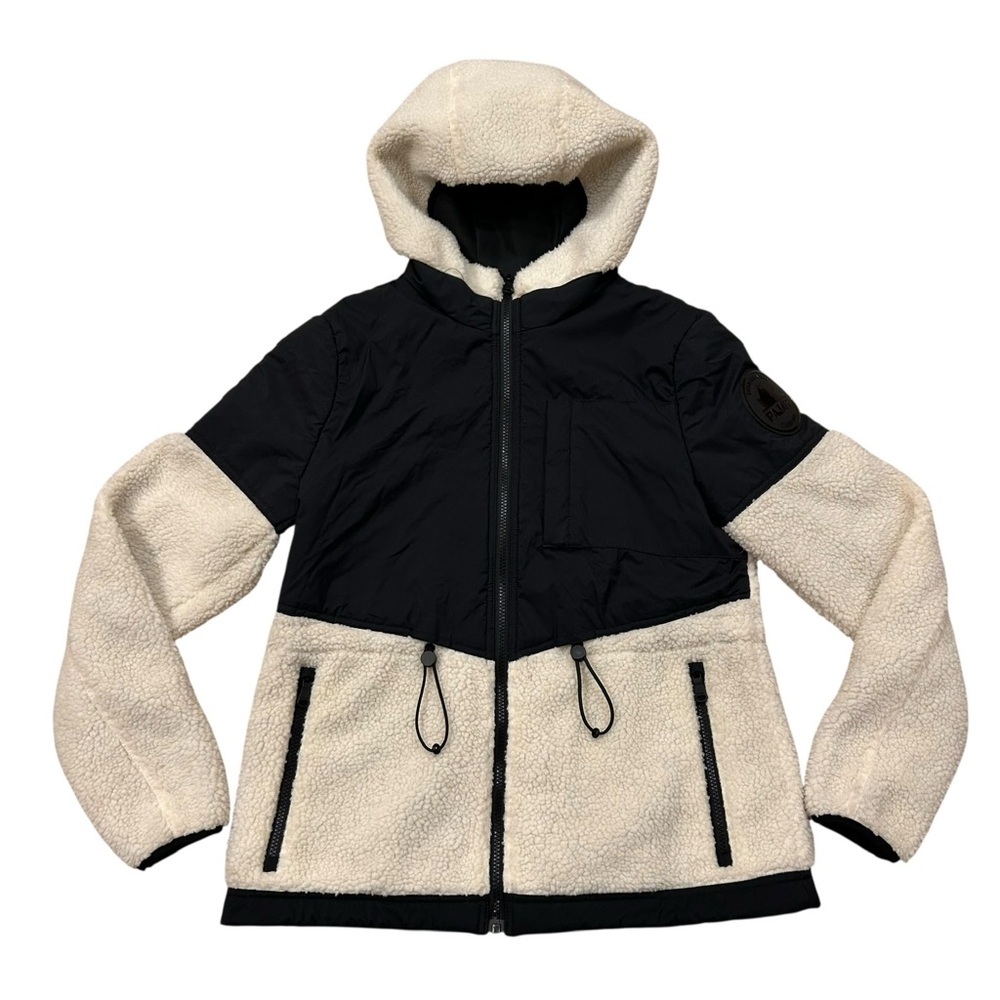 Pajar Dove Women's Mixed Media Transitional Jacket Size Small Hooded Zip Coat